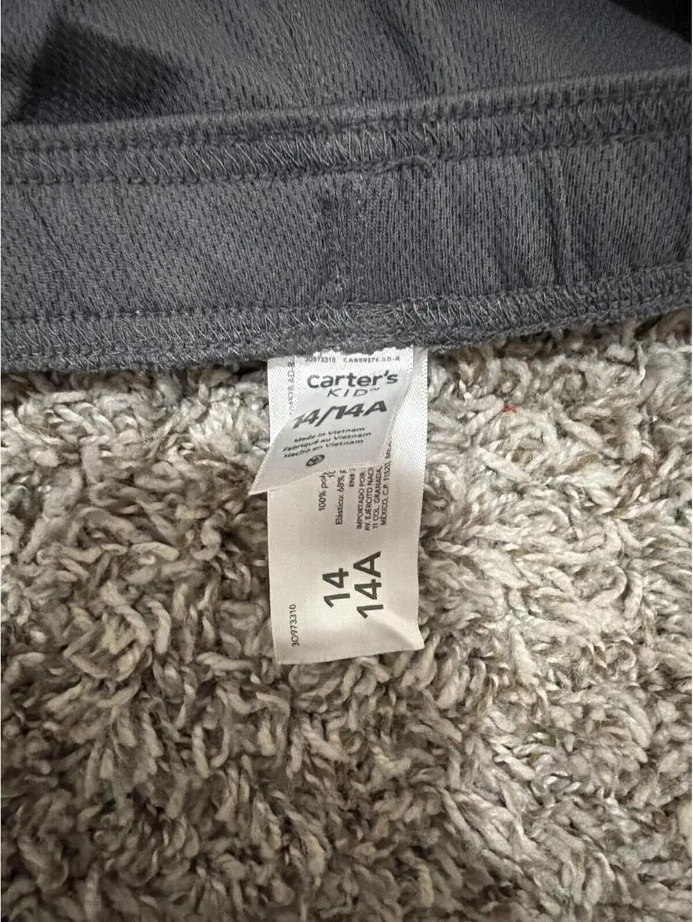 Carter's Kids Boys Gray Athletic Shorts Size 14